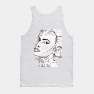 Sketching face Tank Top